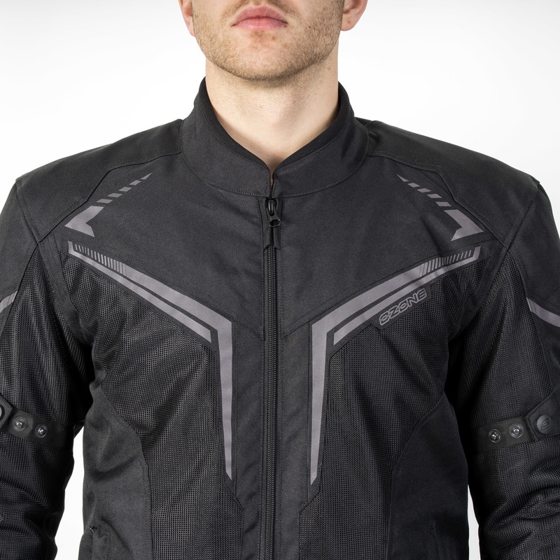 Veste moto Ozone Flow noire soldes