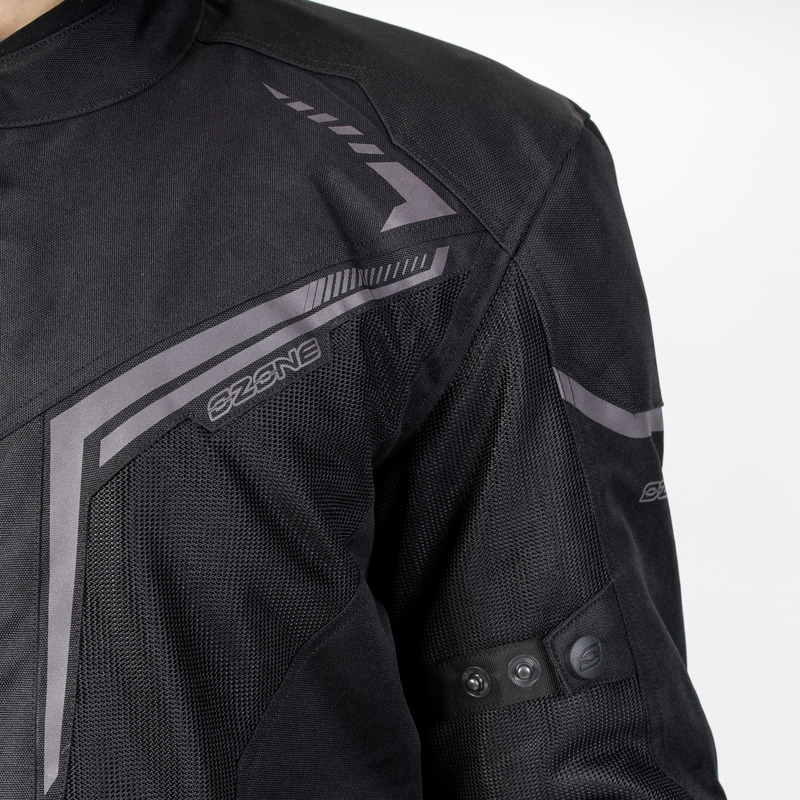 Veste moto Ozone Flow noire soldes