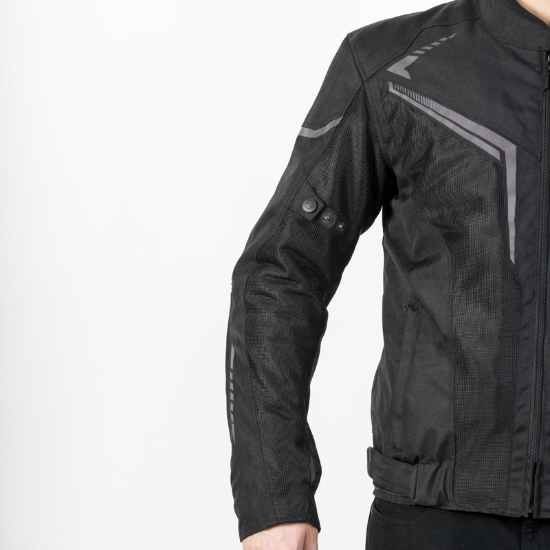 Veste moto Ozone Flow noire soldes