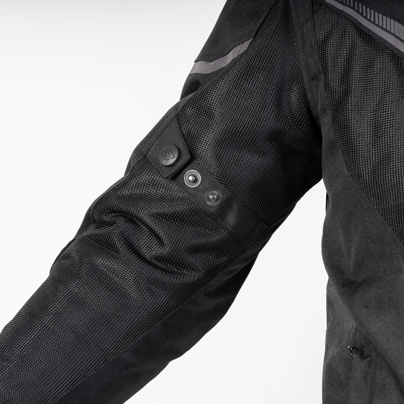 Veste moto Ozone Flow noire soldes