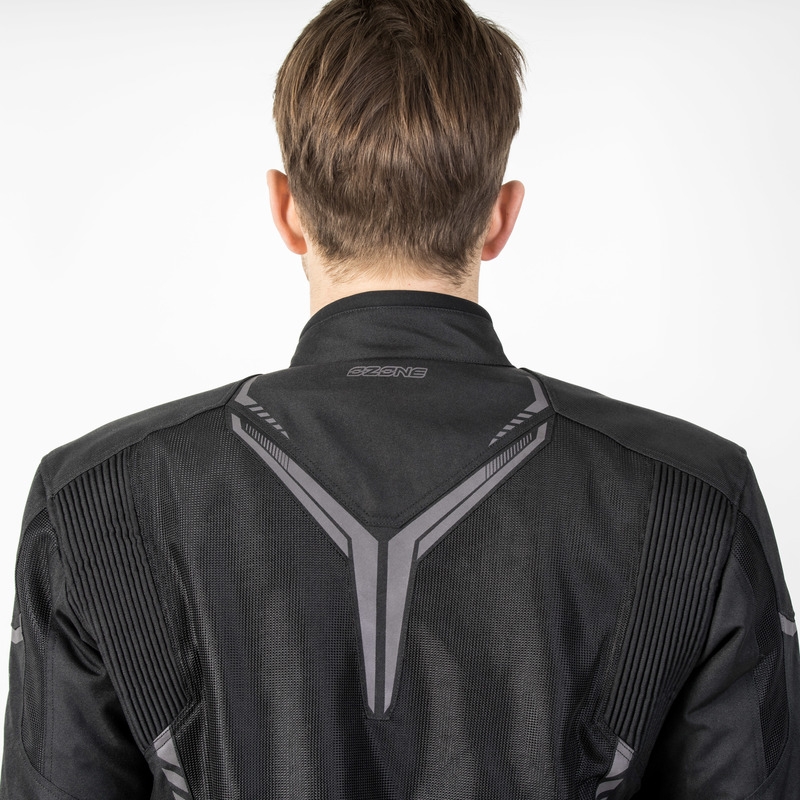 Veste moto Ozone Flow noire soldes