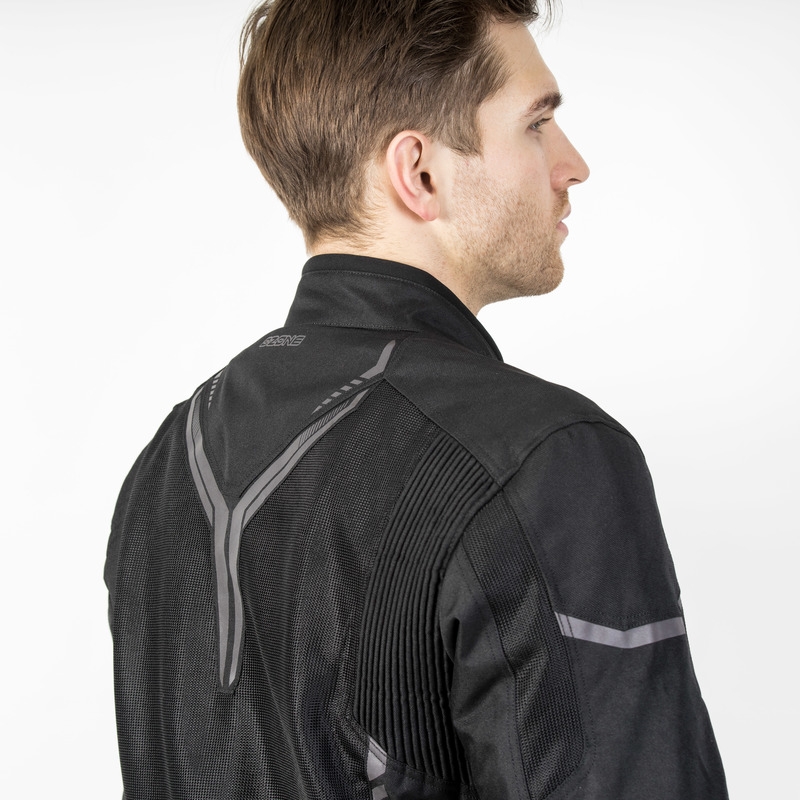 Veste moto Ozone Flow noire soldes