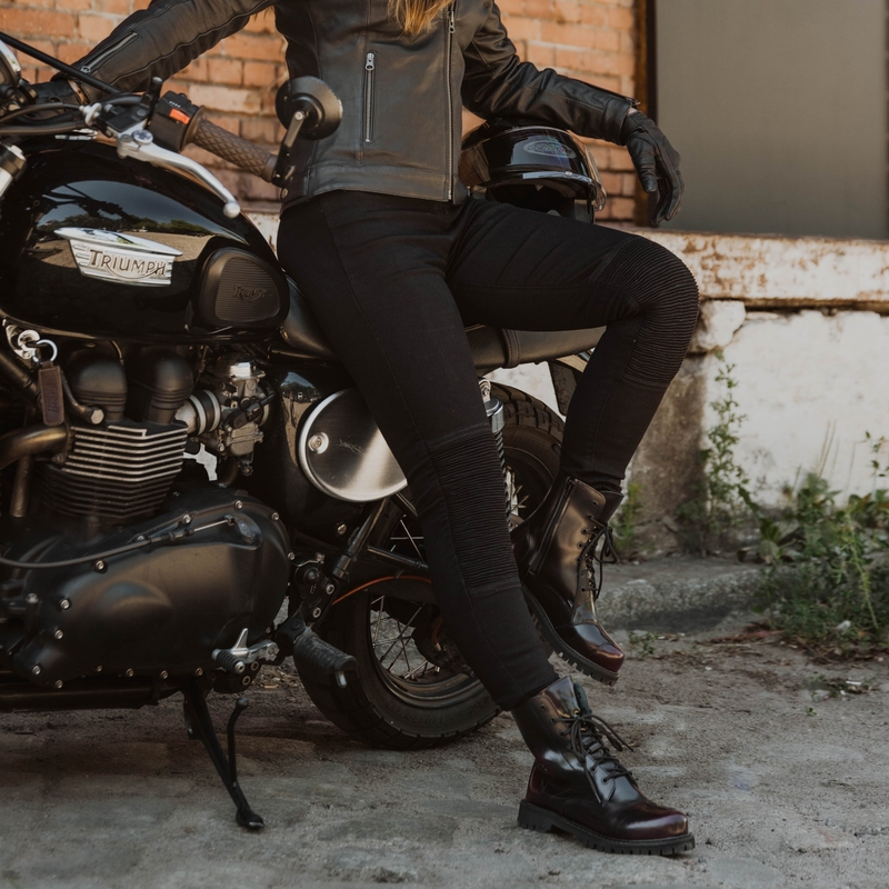 Leggings de moto pour femmes Ozone Chica noirs