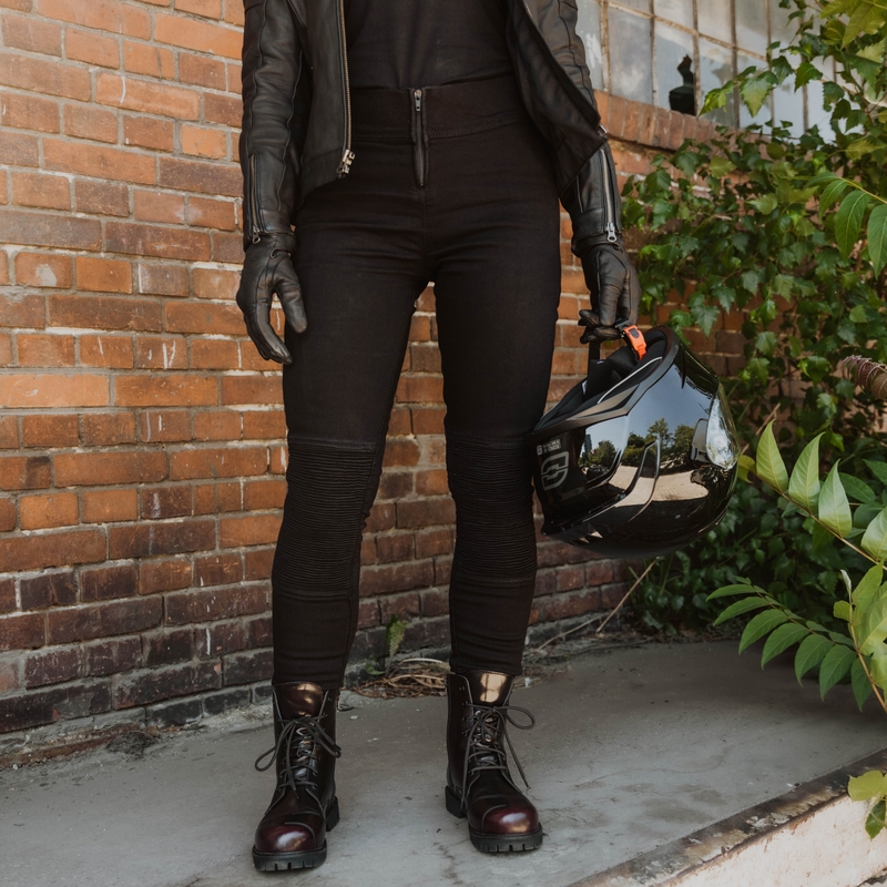 Leggings de moto pour femmes Ozone Chica noirs