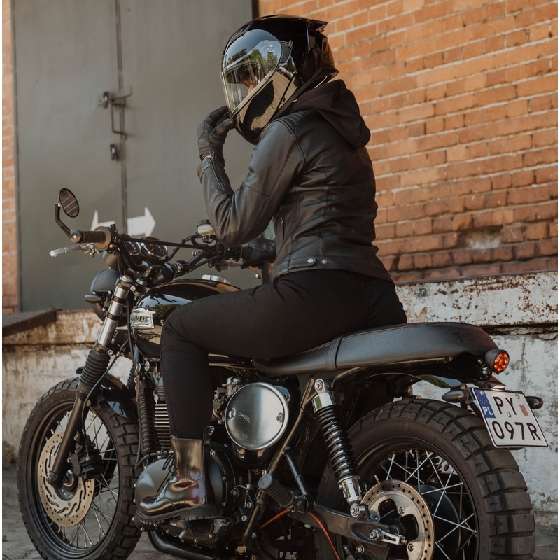 Leggings de moto pour femmes Ozone Chica noirs