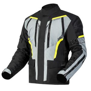 Veste moto Ozone Tour III noir-gris-jaune fluo