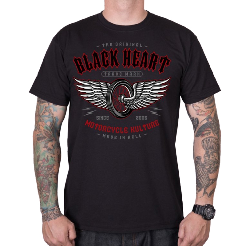 T-shirt homme Black Heart Motorcycle Kulture