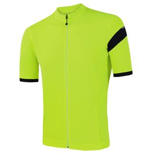 SENSOR CYKLO COOLMAX CLASSIC maillot homme manches courtes zip complet jaune fluo soldes