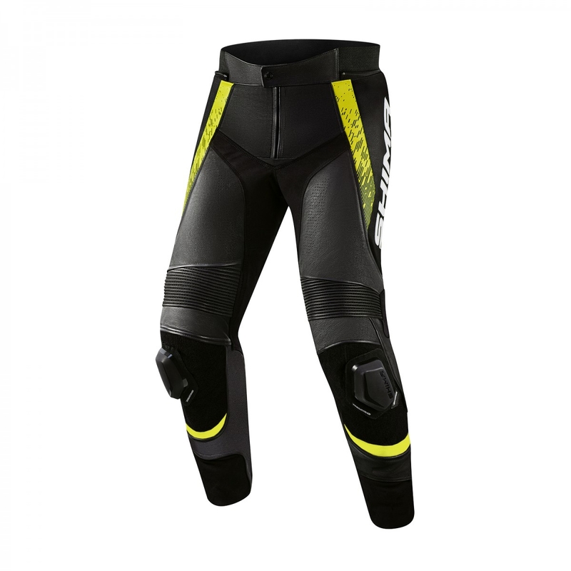 Pantalon moto Shima STR 2.0 noir-jaune fluo