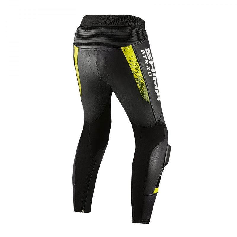 Pantalon moto Shima STR 2.0 noir-jaune fluo