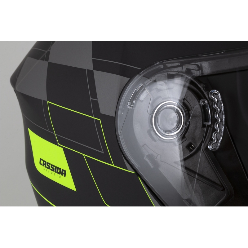 Cassida Jet Tech Roxor casque moto ouvert noir-gris-jaune fluo matt soldes