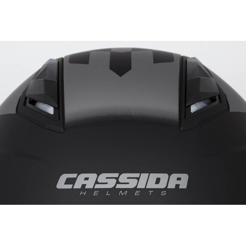 Cassida Jet Tech Roxor casque moto ouvert noir-gris-jaune fluo matt soldes