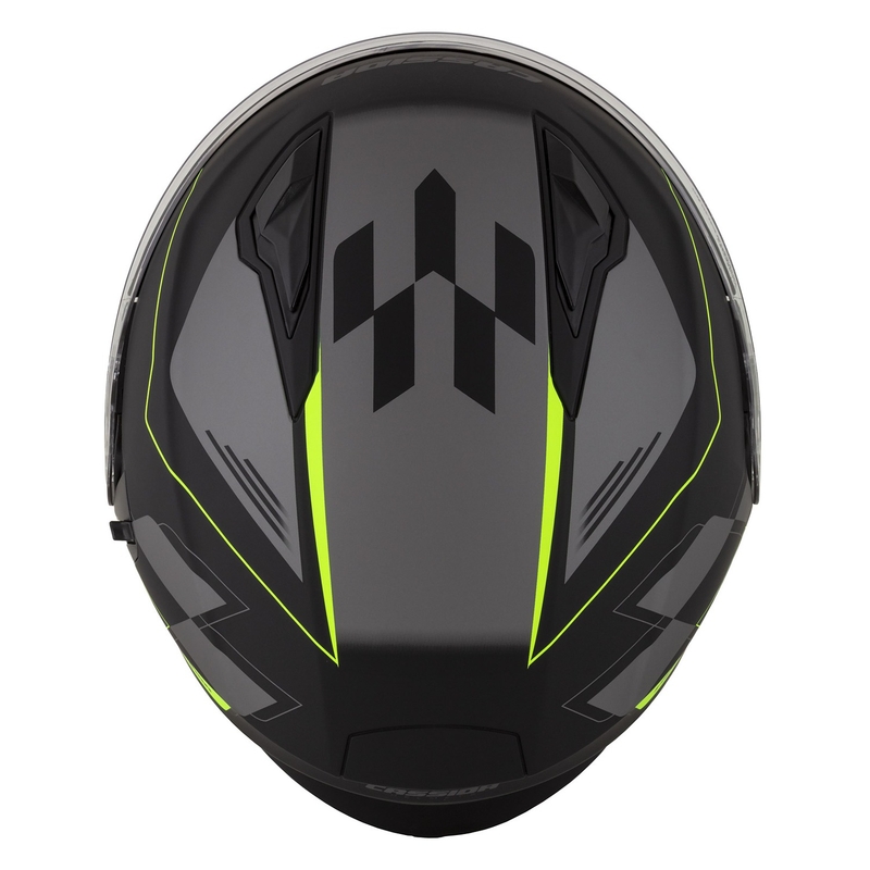 Cassida Jet Tech Roxor casque moto ouvert noir-gris-jaune fluo matt soldes