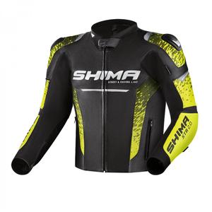 Veste moto Shima STR 2.0 noir-jaune fluo