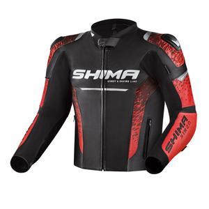 Veste moto Shima STR 2.0 noir-rouge