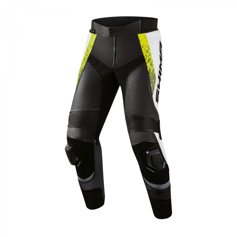 Pantalon moto Shima STR 2.0 noir-blanc-jaune fluo