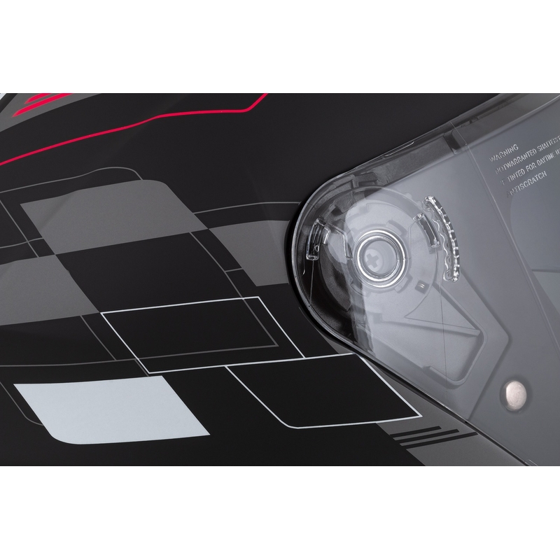 Casque moto ouvert Cassida Jet Tech Roxor noir-rouge-gris