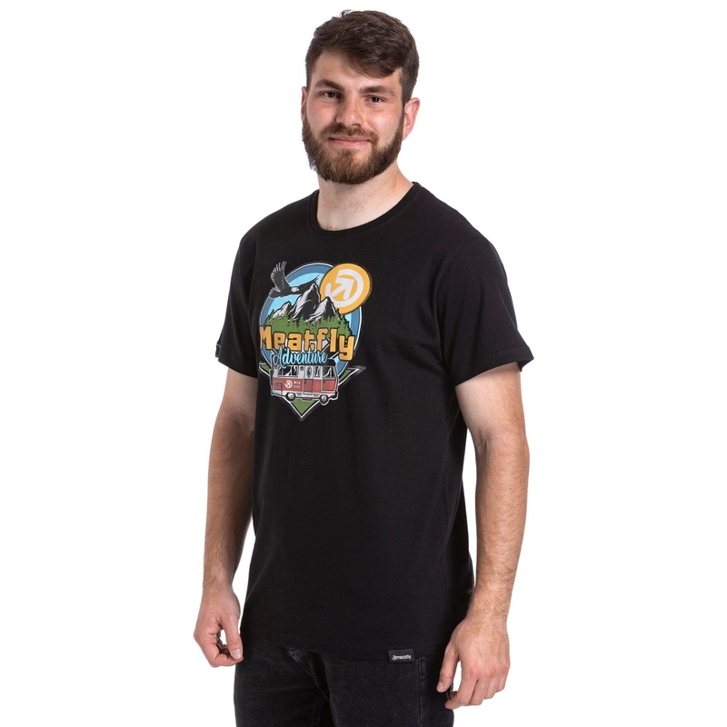 T-shirt Meatfly Mounty noir soldes