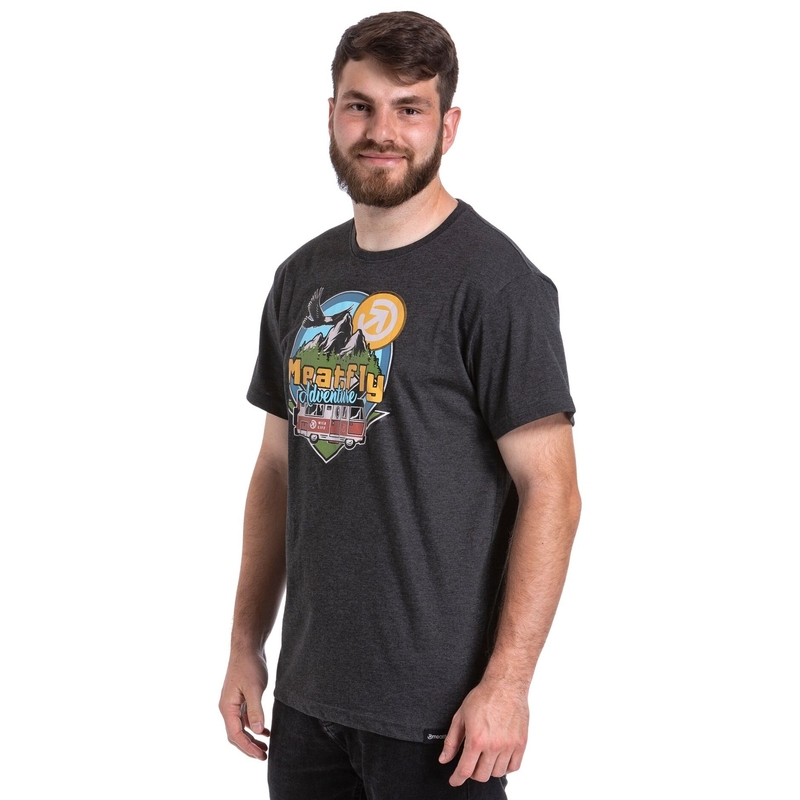 T-shirt Meatfly Mounty gris soldes
