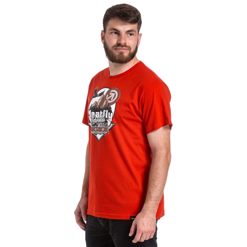 T-shirt Meatfly Mounty rouge soldes