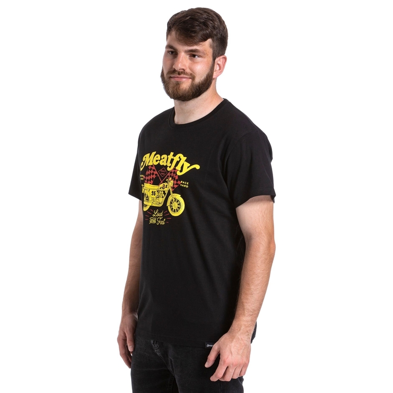 T-shirt Meatfly Loud And Fast noir soldes