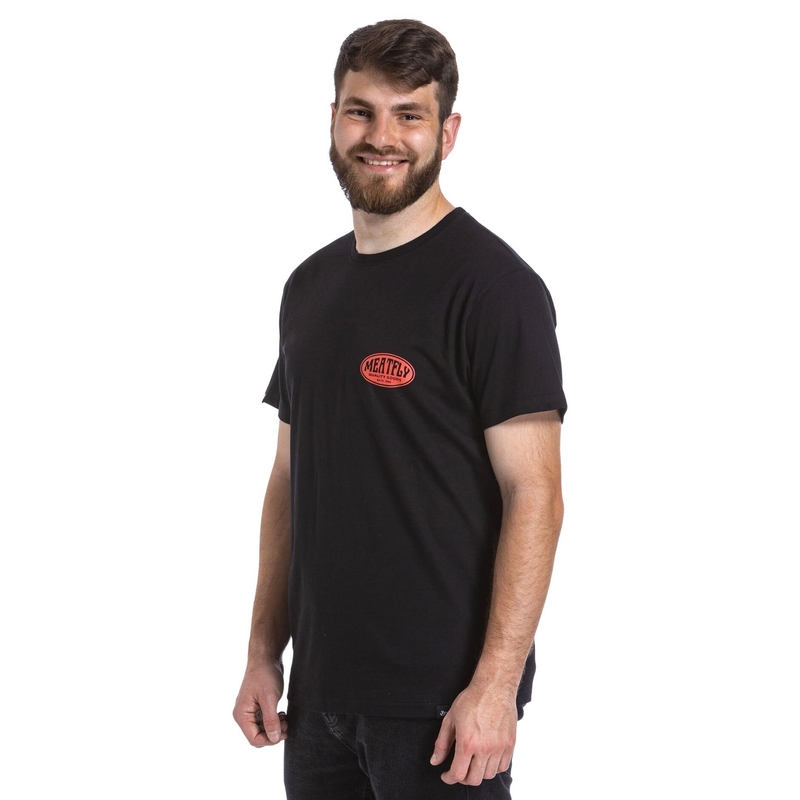 T-shirt Meatfly Ride Till Death orange et noir soldes