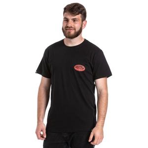 T-shirt Meatfly Ride Till Death orange et noir soldes
