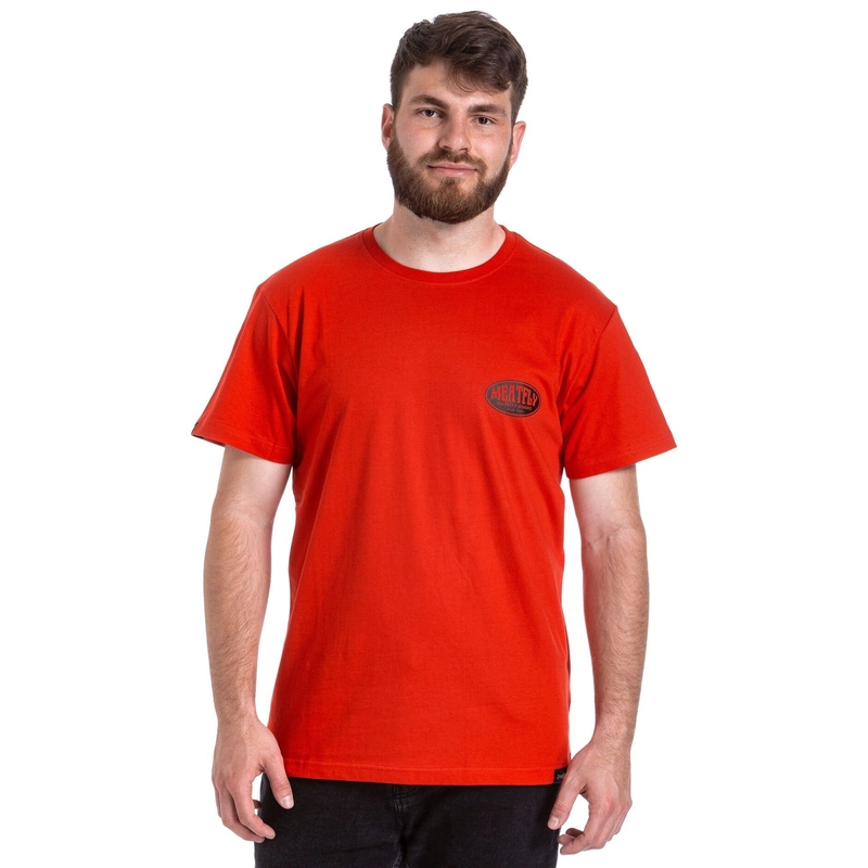 T-shirt Meatfly Ride Till Death rouge soldes