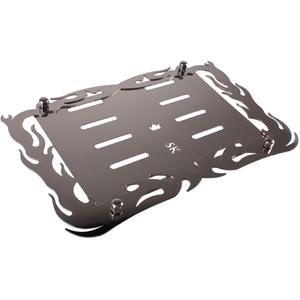 Plaque en acier inoxydable sous la plaque d'immatriculation SK Silver Heat