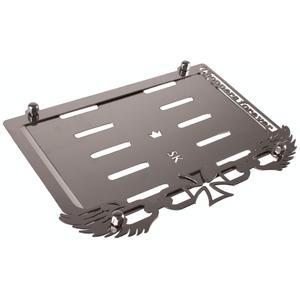 Plaque d'immatriculation SK en acier inoxydable Silver Wings