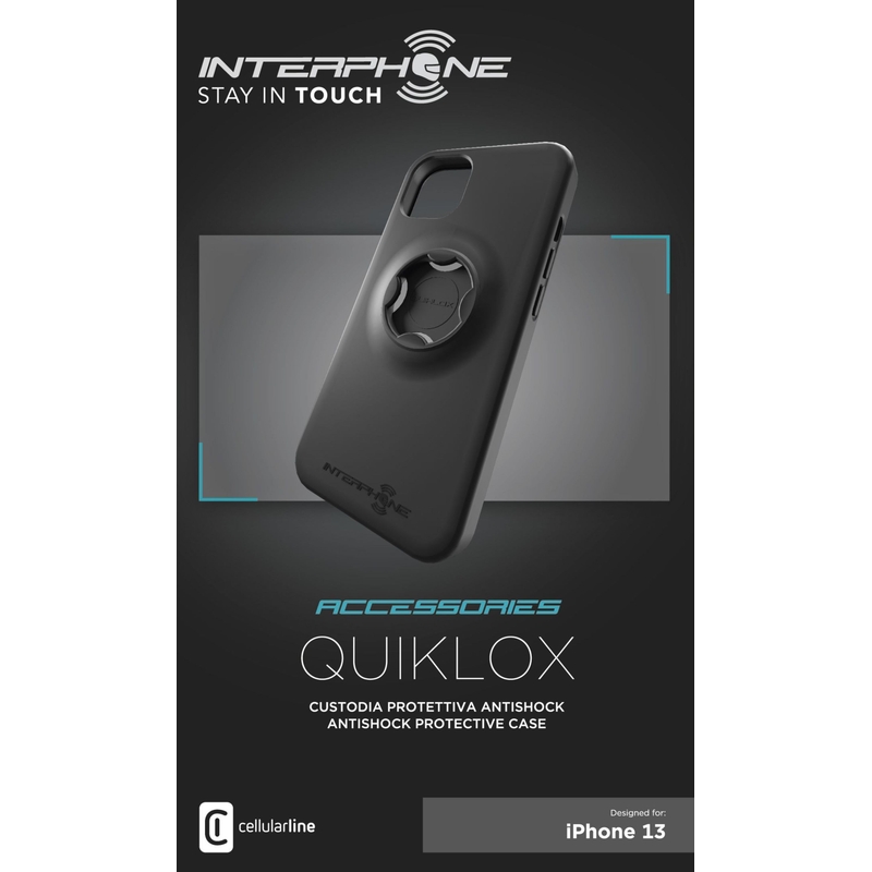 Housse de protection Interphone QUIKLOX pour Apple iPhone 13 noir