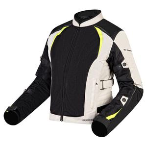 Veste de moto Ozone Flow noir-gris-jaune fluo pour femme soldes