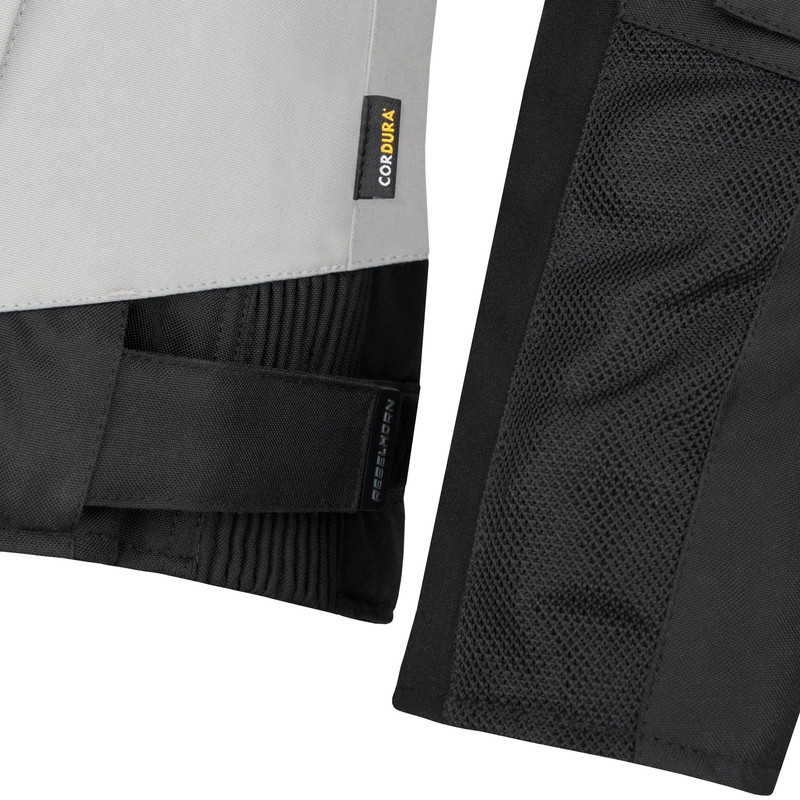 Veste de moto Rebelhorn Hiflow IV noir-argent-jaune fluo soldes
