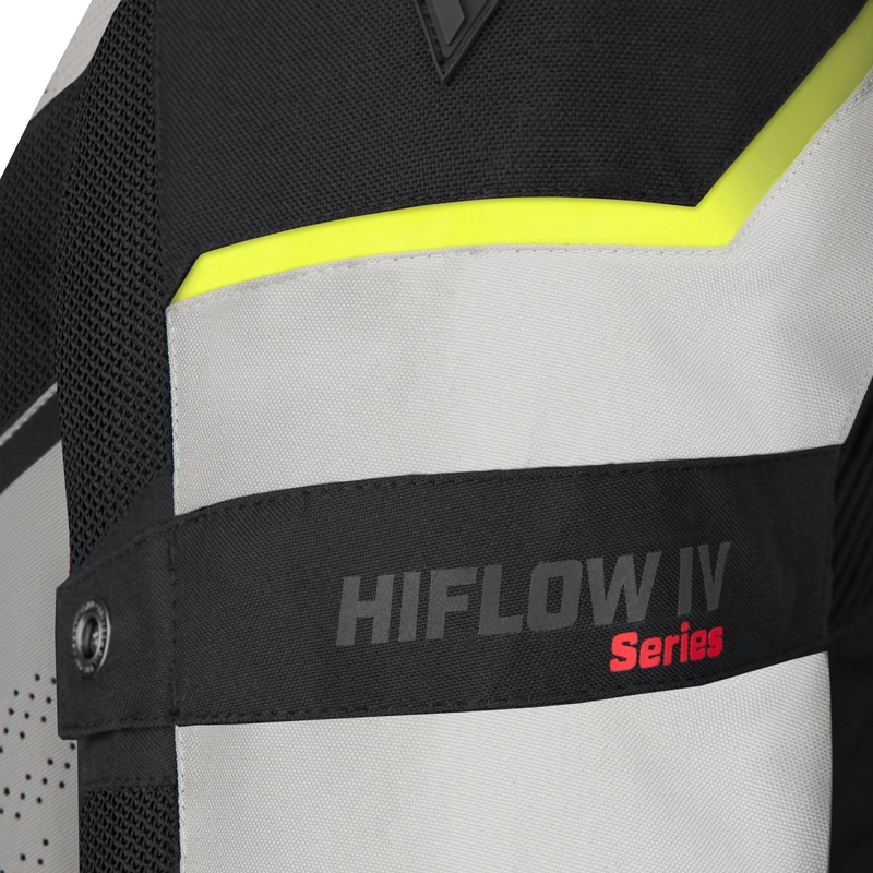 Veste de moto Rebelhorn Hiflow IV noir-argent-jaune fluo soldes