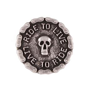 Badge crâne vivant