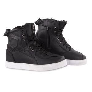 Bottes de moto Rebelhorn Vandal noires et blanches soldes