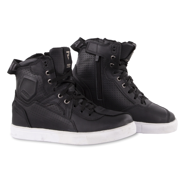 Bottes de moto Rebelhorn Vandal noires et blanches soldes