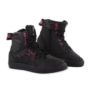 Bottes de moto Rebelhorn Vandal noires et roses soldes