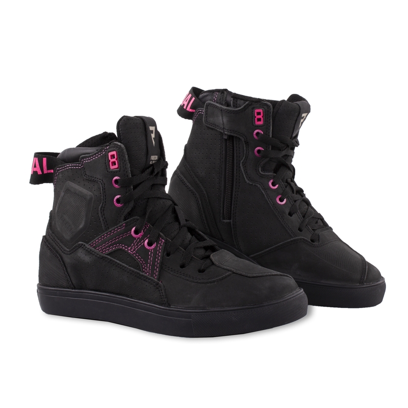 Bottes de moto Rebelhorn Vandal noires et roses soldes