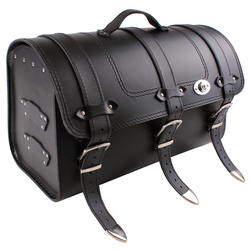 Coffre en cuir pour moto Chopper RSA-131A avec serrure
