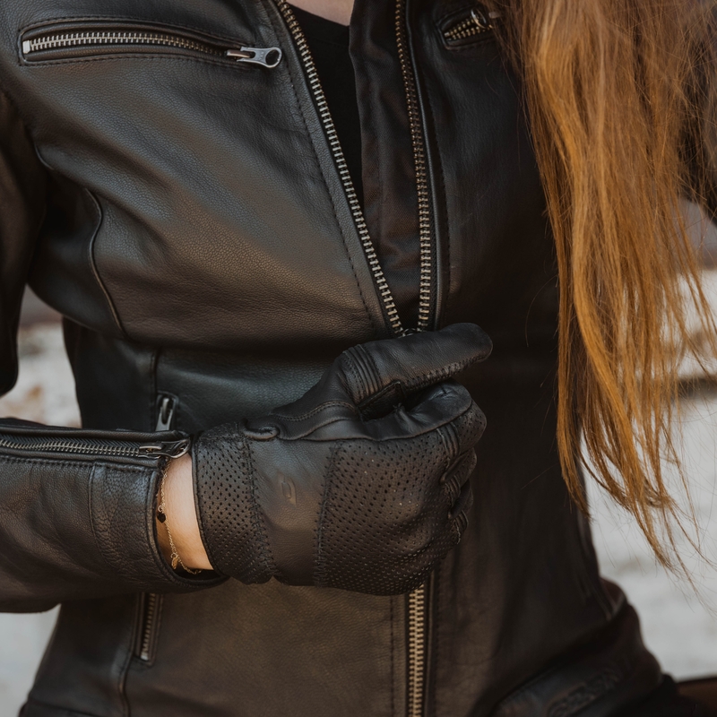 Veste moto Ozone Striker pour femme - Noir