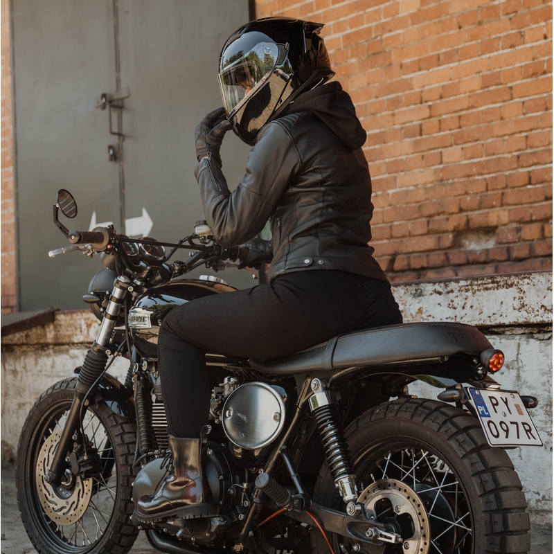 Veste moto Ozone Striker pour femme - Noir
