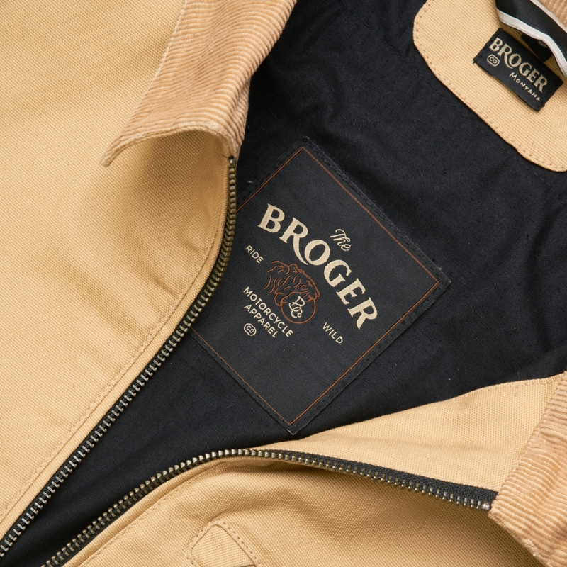 Veste de moto BROGER Montana marron clair soldes
