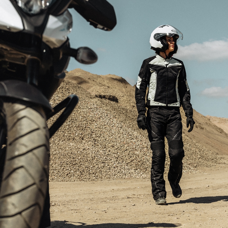 Pantalon de moto Ozone Jet II Black pour femme soldes