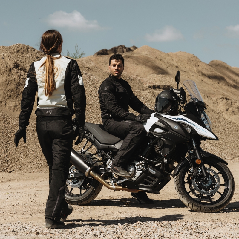 Pantalon de moto Ozone Jet II Black pour femme soldes