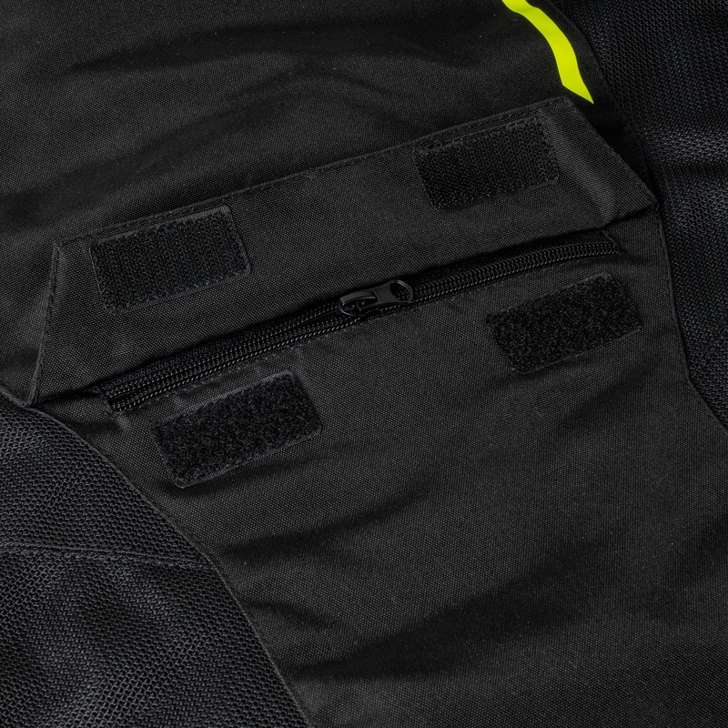 Veste moto Ozone Jet II noir-jaune fluo soldes