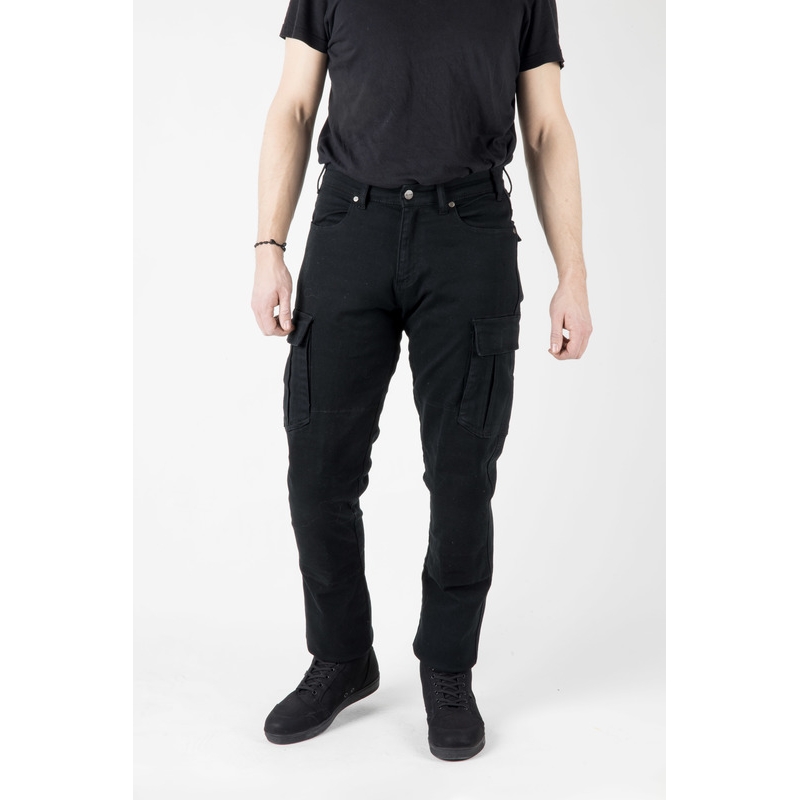 Jeans moto Ozone Shadow II noir soldes