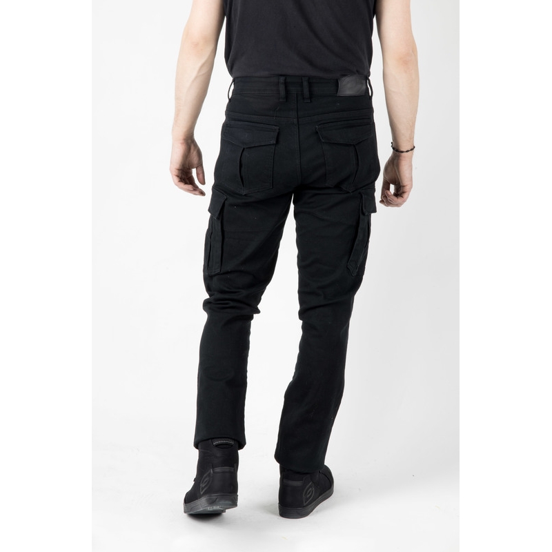 Jeans moto Ozone Shadow II noir soldes