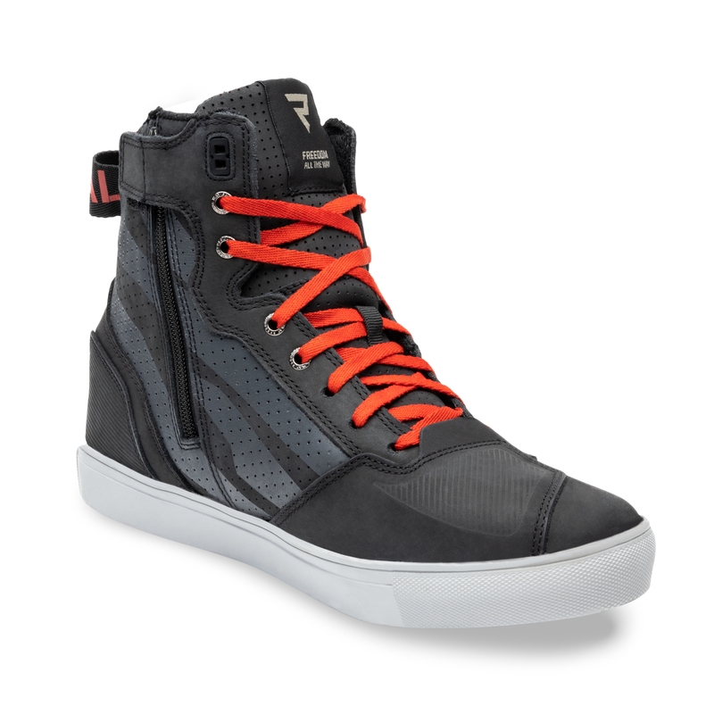 Bottes de moto Rebelhorn Vandal noires et rouges soldes