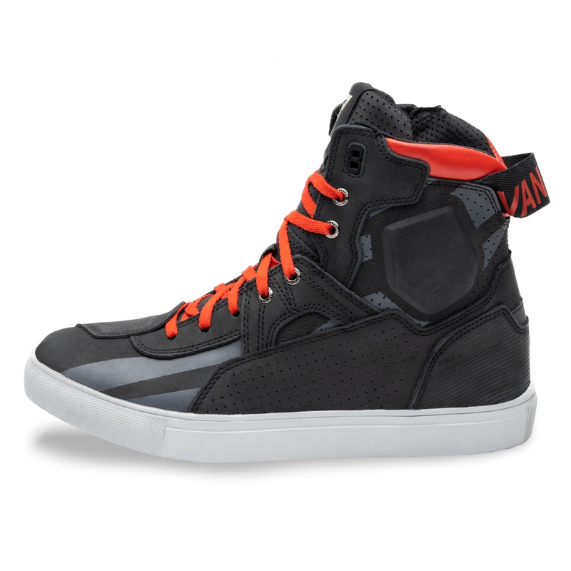 Bottes de moto Rebelhorn Vandal noires et rouges soldes